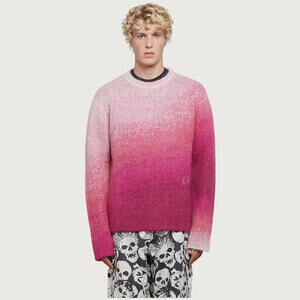 ERL Pink Gradient Mohair Sweater Men’s S Unisex Italy Knit